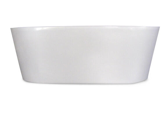 Bath free standing oval acrylic budepast white 170x780x45cm