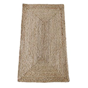 Rug indoor jute natural rectangle 60 x 110cm alham inspire