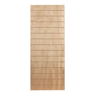 Interior Door Fire Resistant Hard Board with Veneer Horizontal Slats 2 Concealed Edges-w813xh2032mm