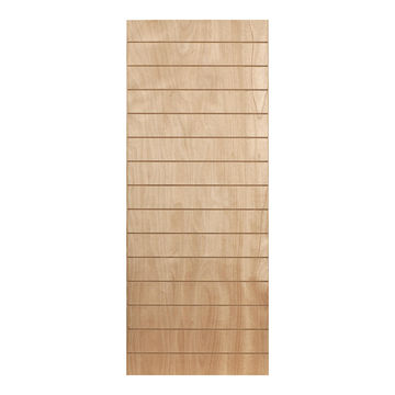 Interior Door Hard Board with Veneer Hollow Core Horizontal Slats 2 Concealed Edges-w813xh2032mm