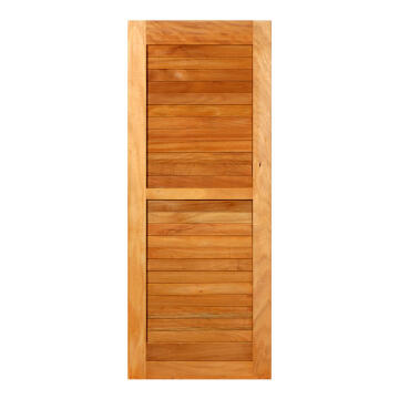 Service Door Engineered Wood with Hardwood Veneer Horizontal Slats Plyback Winster-w813xh2032mm