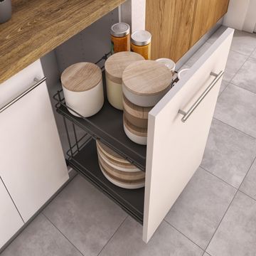 Delinia Kitchen Base Cupboard Pull Out Utility Storage Organiser H48,5Cm X W41,8Cm X D46,5Cm