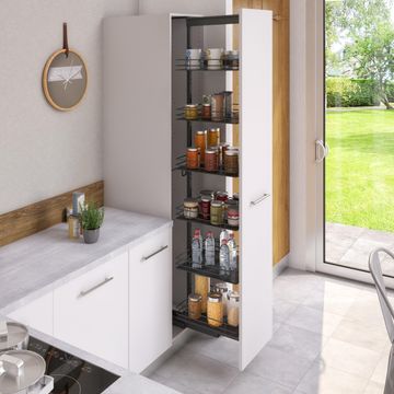Delinia Kitchen Pantry Pull Out Storage Organiser H209.5Cm X W40Cm X D49.5Cm