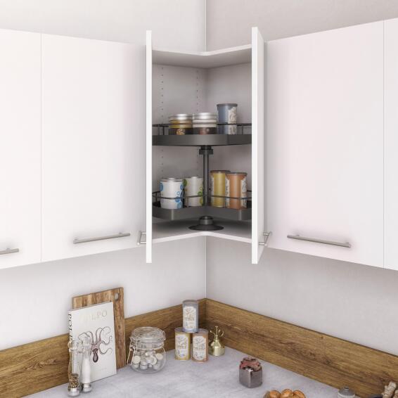 Delinia Kitchen Wall Corner Cupboard Carousel H49Cm X W49Cm X D49Cm