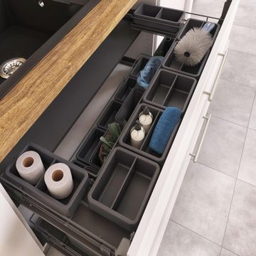 Kitchen Pull Out Under Sink Drawer 120Cm With Storage Box