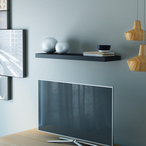 Floating shelf spaceo black w80xd23cm