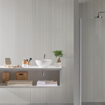 Interior Cladding PVC for Wall or Ceiling Beige Marble Style 8mm thick 375x2600mm pack of 2.925m2