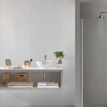 Interior Cladding PVC for Wall or Ceiling Eco Marble Grey 5mm thick 350x2600mm pack of 5.46m2