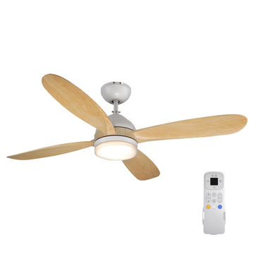 Inspire ceiling fan led metal white plus wood