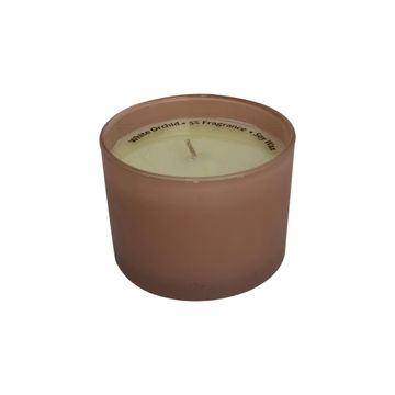 Pink Glass Waxfill Scented Candle