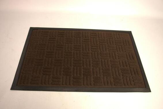BROWN GRID DESIGN DOORMAT