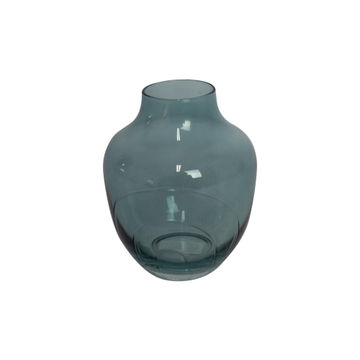 Small Turq Vase with Arch Pattern