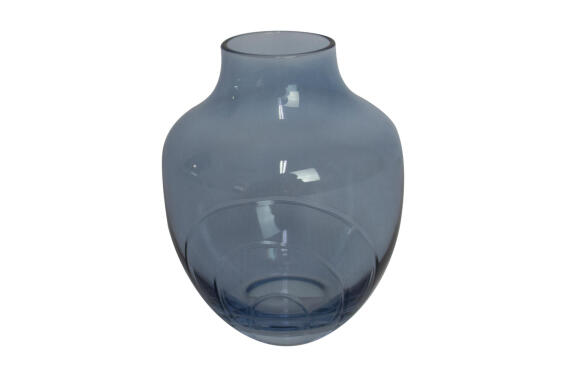 Small Blue Vase with Arch Pattern