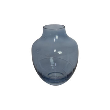 Small Blue Vase with Arch Pattern