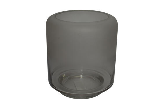 Cylindrical Glass Vase Matt Black