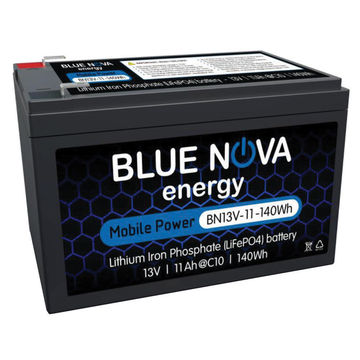 Blue Nova 140Wh 11AH 13VDC Mobile Power LiFePO4 Battery