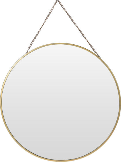 Round shape mirror with golden chain