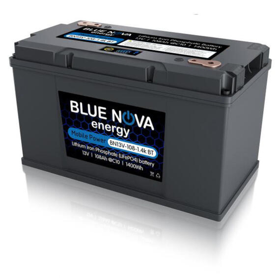 Blue Nova 1400Wh 108AH 13VDC LIFePO4 Battery