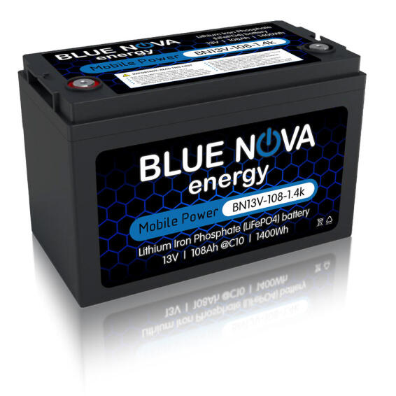 Blue Nova 1400Wh 108AH 13VDC LIFePO4 Battery
