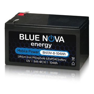 BATTERY M.POWER 104WH PO4 8AH 13VDC BLUE NOVA
