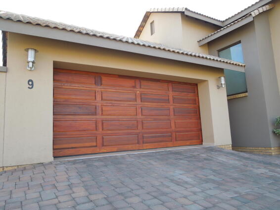 Garage door sectional double wood W4880mm x H2135mm