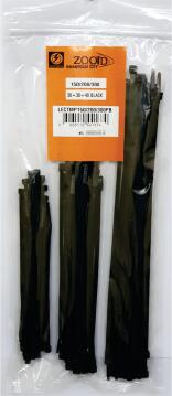 Zooid Cable tie Kit Assorted Sizes Black 100 Pack