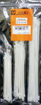Zooid Cable Tie Kit Assorted Sizes White 100 Pack
