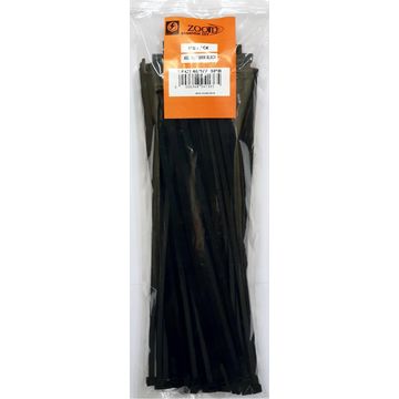 Cable tie ZOOID black 400x7.8mm 100 pieces per pack