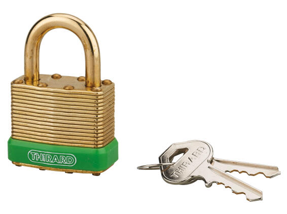 Padlock brass body and shackle laminated 40mm thirard