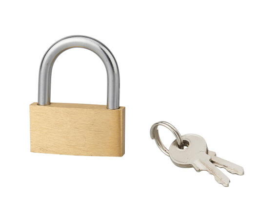 Padlock brass body steel shackle eco 35mm