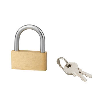 Padlock brass body steel shackle eco 35mm