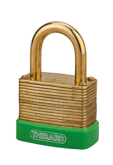 Padlock brass body and shackle laminated 40mm thirard