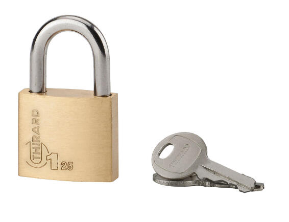 Padlock brass body steel shackle 50mm thirard
