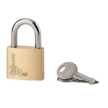 Padlock brass body steel shackle 50mm thirard
