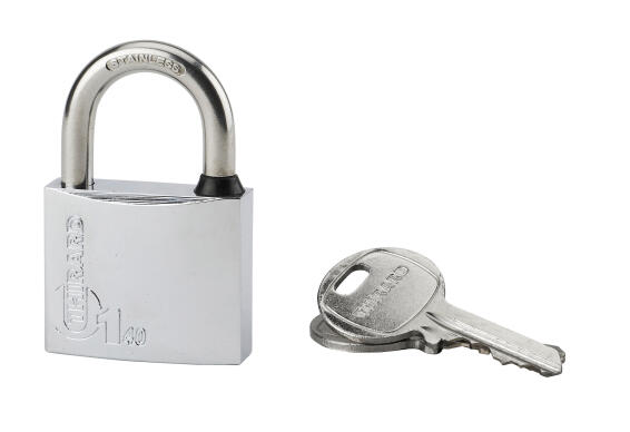 Padlock chrome body s/steel shackle 40mm thirard