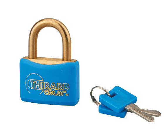 Padlock brass body and shackle color 40mm thirard