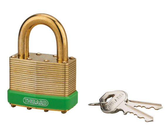 Padlock brass body and shackle laminated 50mm thirard