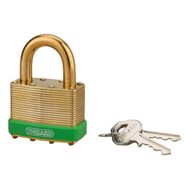 Padlock brass body and shackle laminated 50mm thirard