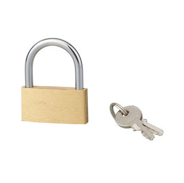 Padlock brass body steel shackle eco 40mm