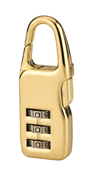 Combination padlock gold finish thirard