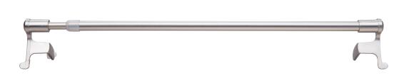 Inspire curtain rod kit  + pressure caps 9mm diam nickel matt 30x50cm