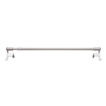 Inspire curtain rod kit  + pressure caps 7&9mm diam nickel matt 50x80cm