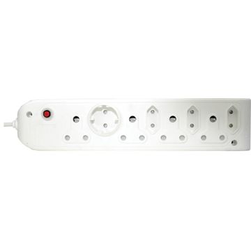 Extension Cord Multi plug DIGITECH 4x3 & 2x3 pin 1 Schuko