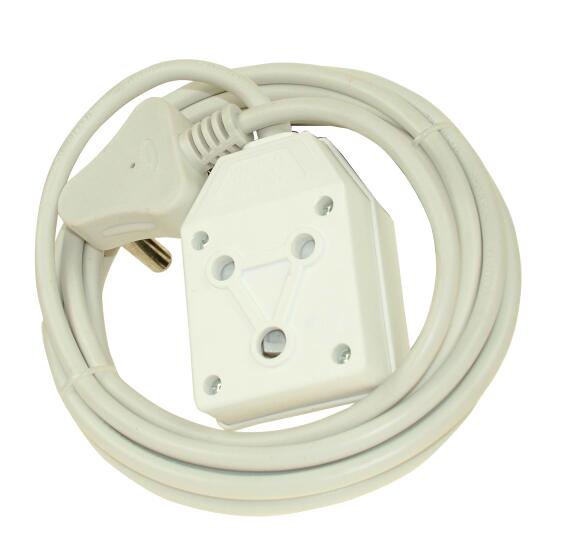 Multi-plug extension cord DIGITECH 3x3 & 1x2 pin 1 schuko 3m