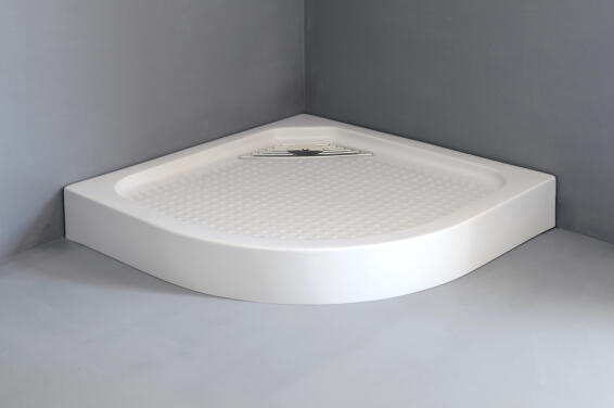 Shower tray acrylic quandrant waste 90X90X15cm