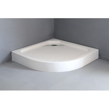 Shower tray acrylic quandrant waste 90X90X15cm