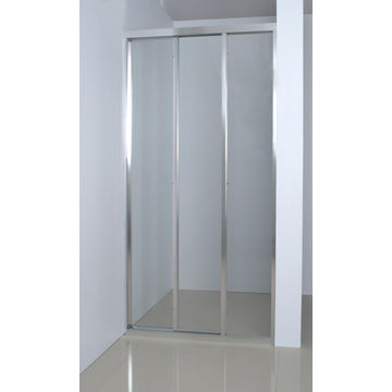 Shower frameShower enclosure glass chrome trislider door panel clear 88,5to91,5x185cm