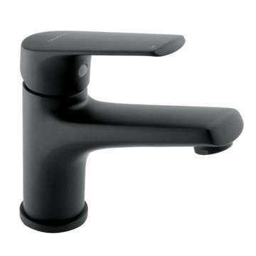 Basin Mixer Tap Magnetite Short Body Black
