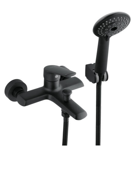 Bath mixer MAGENETITE with handshower black