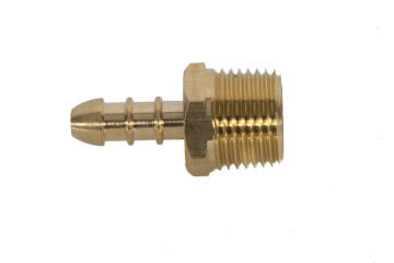 Gas adapter male to hosetail 1/2"